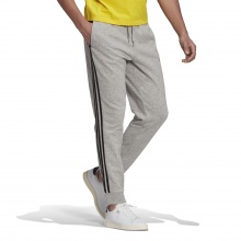 adidas Leisure Jogging Pants Essentials French Terry Tapered Cuff 3-Stripe Long Grey Men